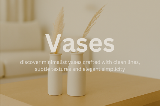 Cover Image of the Oblique Vases Collection with light Interior and two vases 